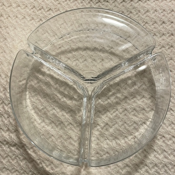 Glass 3 Way Divider Serving Dish - Picture 3 of 6